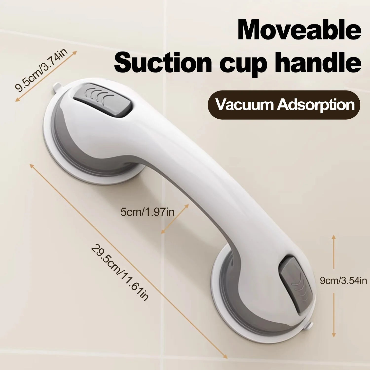 Showers Grab Bars Free Punch Bathroom Handle Anti Slip Safety Suction Cups Bathtub Grab Bar For Elderly Children Support