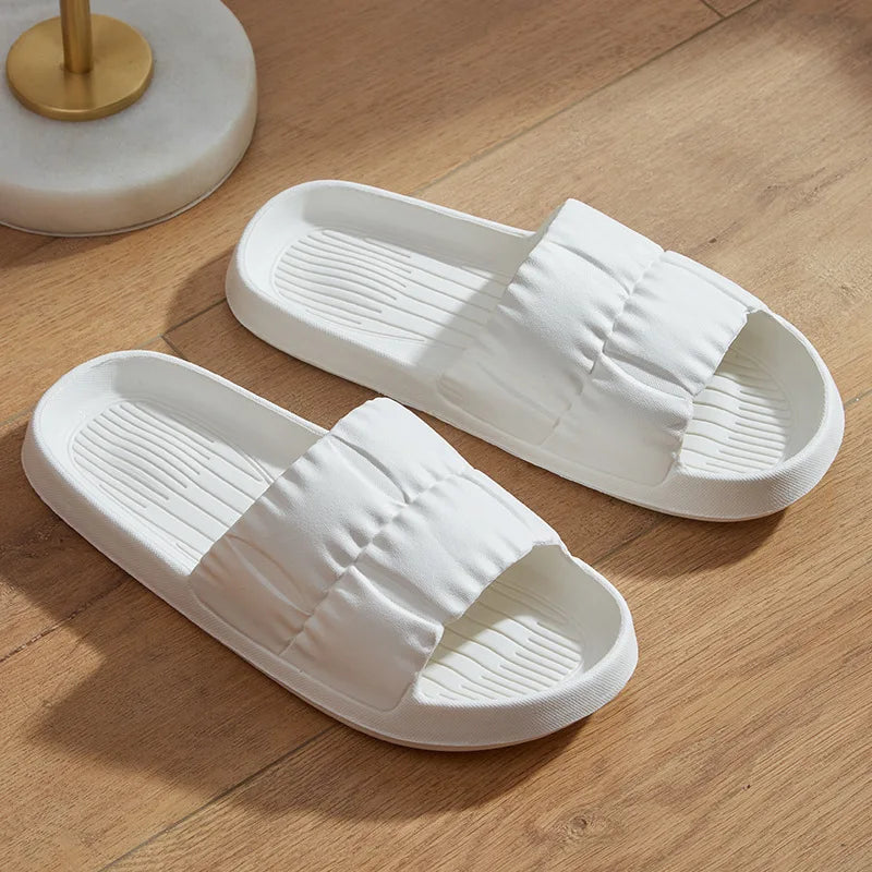 Soft Bottom Slippers for Women Home Bathroom Home Bath Non-slip Couple Summer Sandals for Men Summer Wear Comfortable