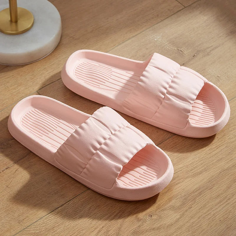 Soft Bottom Slippers for Women Home Bathroom Home Bath Non-slip Couple Summer Sandals for Men Summer Wear Comfortable