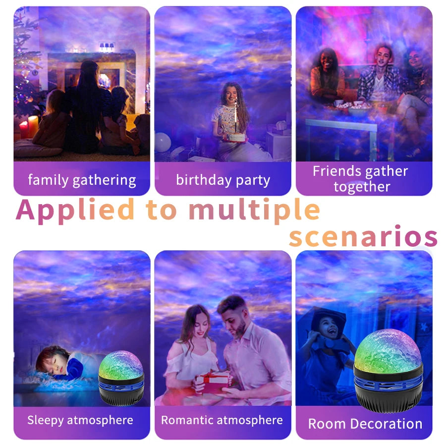 5V Star Galaxy Projector Night Light Sky Colorful Display for Christmas Decorations Gaming Room USB Ambiance for Bedrooms Party