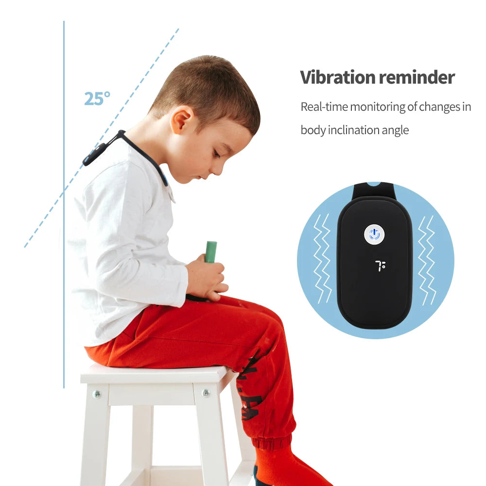 Smart Posture Corrector Back Vibration Reminder Posture Training Correction Device For Adult Kids Anti-Humpback Protect Eyesight