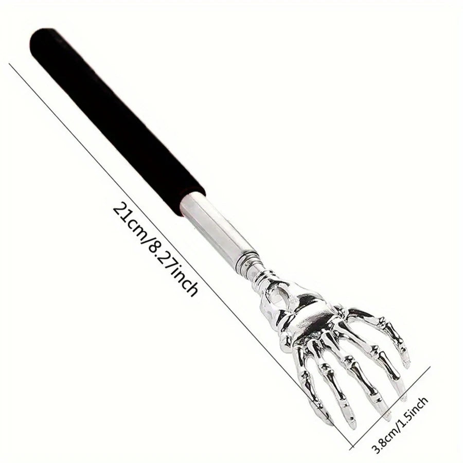 silvery Telescopic Back Scratcher,  Portable Extendable Stainless Steel  Scratchers for Men Women ，Mothers Gifts，Gifts For Men，G