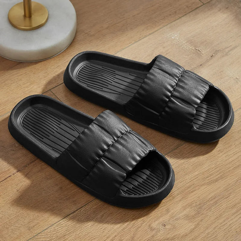 Soft Bottom Slippers for Women Home Bathroom Home Bath Non-slip Couple Summer Sandals for Men Summer Wear Comfortable